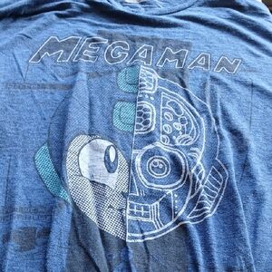 Megaman Graphic Tee in Heather Blue